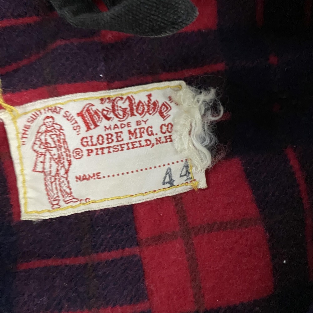 The Globe MFG Fireman Jacket Mens 44 Plaid Lined Lobster Clasp True Vintage USA - Picture 2 of 15